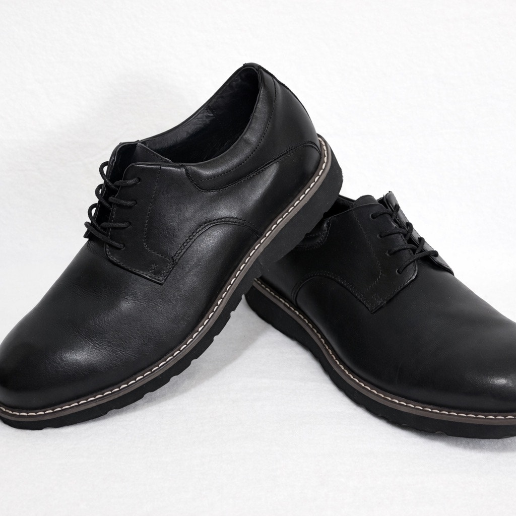 Propet Mens 10 Xw 3e Black Leather Oxford Comfort Shoes Wide Diabetic Mdx002l
